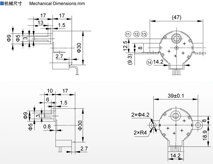 Stepper Motor Factory Direct 2 Phase Micro Hybrid Stepper Motor High Speed Stepper Motor