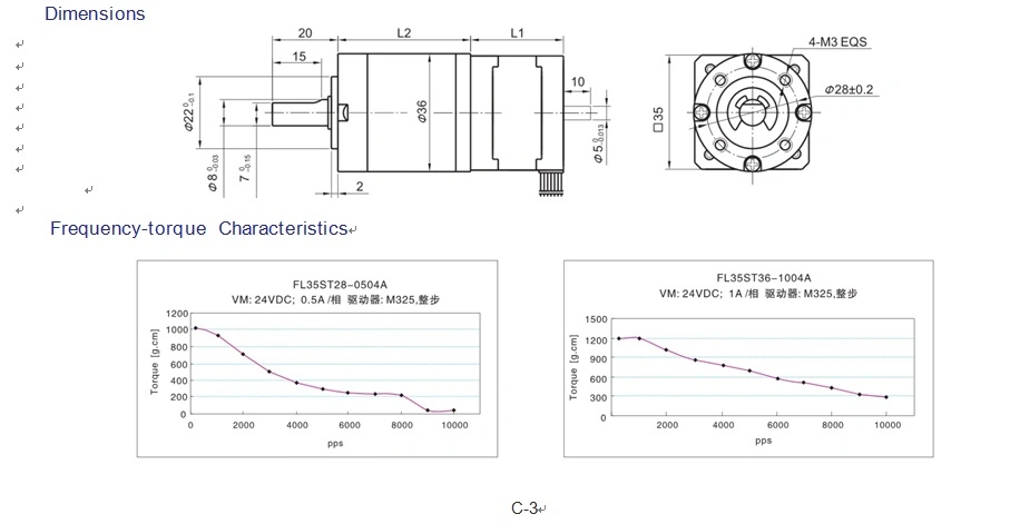 36mm/35mm Planetary Gearbox Stepper Motor Auto Parts for Industry